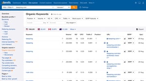Page keywords